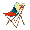 Custom Printing High Back Canvas Folding Butterfly Chair Portable Camping Travel Moon Chair
