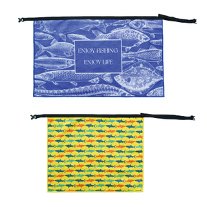 Custom Fishing Camping Sports Quick-drying Towel Super Absorbent Waffle Fishing Towel With Carabiner