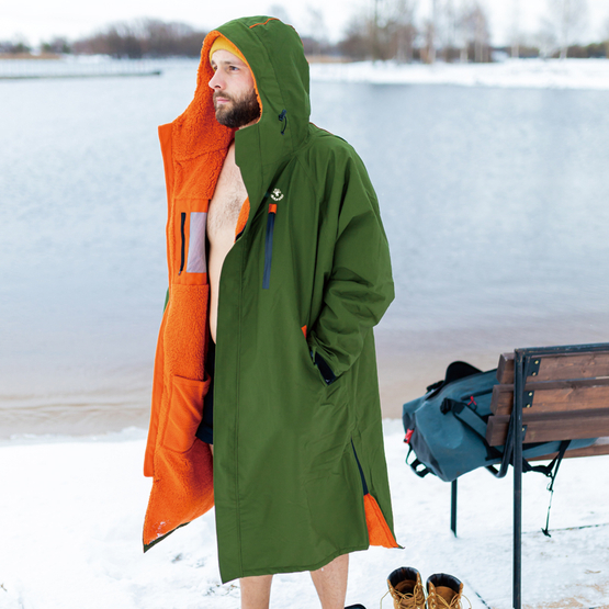 OEM Factory Custom Logo Waterproof Quick Dry Winter Changing Robe For Surfing,Swimming,Skiing