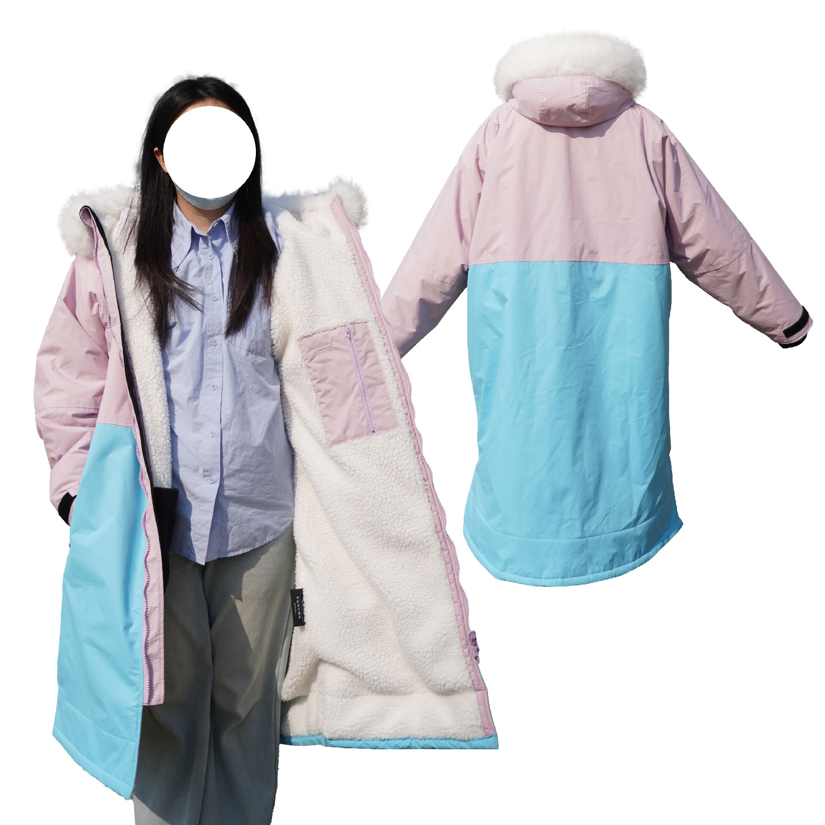 2025 New Design Adult Changing Robe Waterproof Wholesale Custom Sherpa Lined Changing Robe With Logo