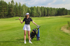 Custom Portable Magnetic Black Microfiber Golf Towel With Clip for Golf Carts and Bag