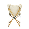Outdoor High Back Wood Grain Canvas Folding Butterfly Chair Portable Camping Travel Moon Chair
