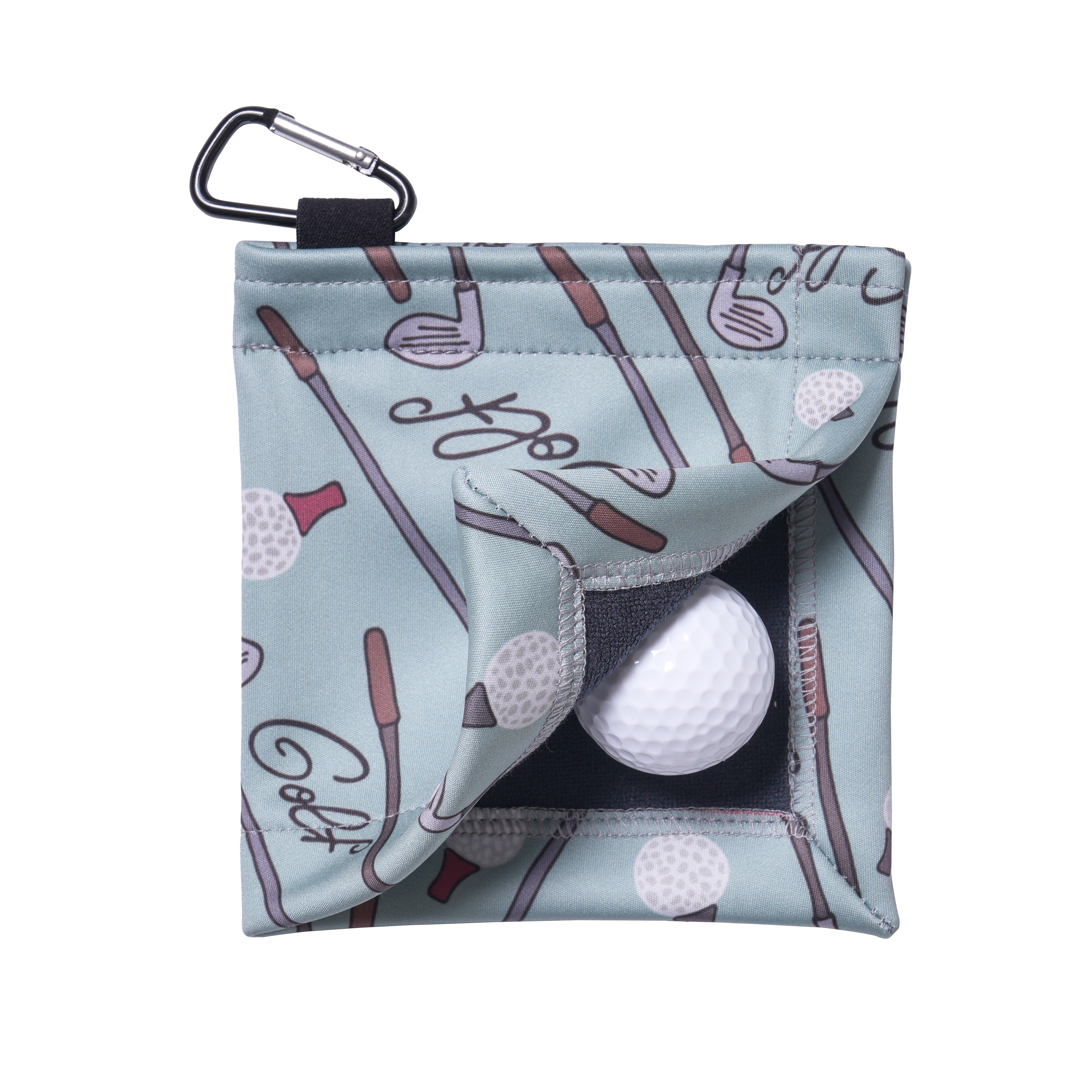 Custom Golf Ball Club Head Cleaner Cleaning Towel Golf Club Head Cleaner Square Golf Towel