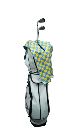 Free Design Luxury Golf Cleaning Towel Microfiber Waffle Golf Towel Custom Logo With Center Hole