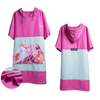 Custom Adult Beach Changing Poncho Quick Dry Microfiber Hooded Beach Towel With Logo