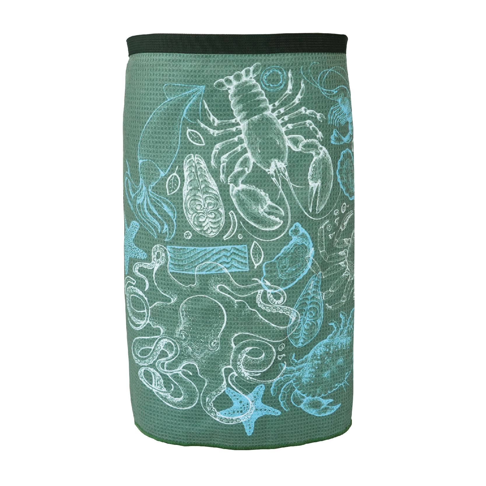 Custom Fishing Camping Sports Quick-drying Towel Super Absorbent Waffle Fishing Towel With Carabiner