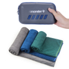 Custom logo microfiber absorbent sports towel lportable travel terry towel with EVA case