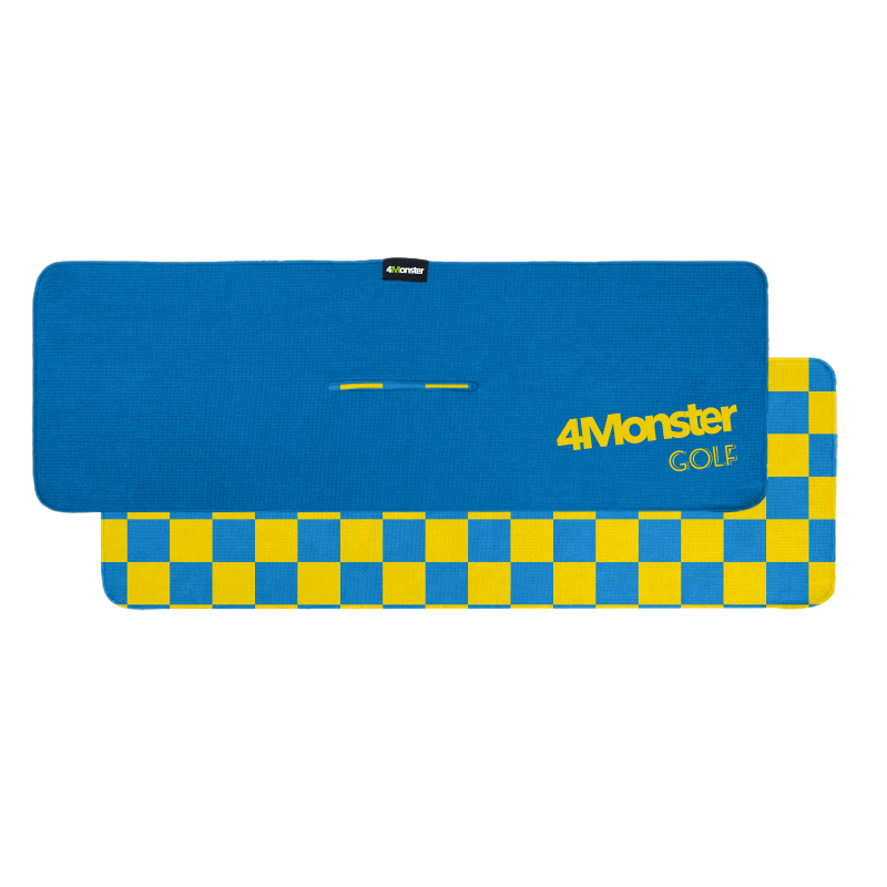 Free Design Luxury Golf Cleaning Towel Microfiber Waffle Golf Towel Custom Logo With Center Hole