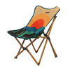 Custom Printing High Back Canvas Folding Butterfly Chair Portable Camping Travel Moon Chair