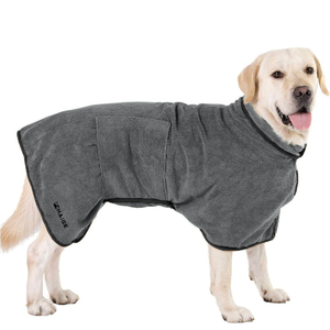Dog Drying Towelling Robe,Microfiber Fast Drying Super Absorbent Dog Bath Robe