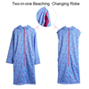 Custom Printed Zipped up Hooded Swimming Beach Changing Robe for Kids Adult