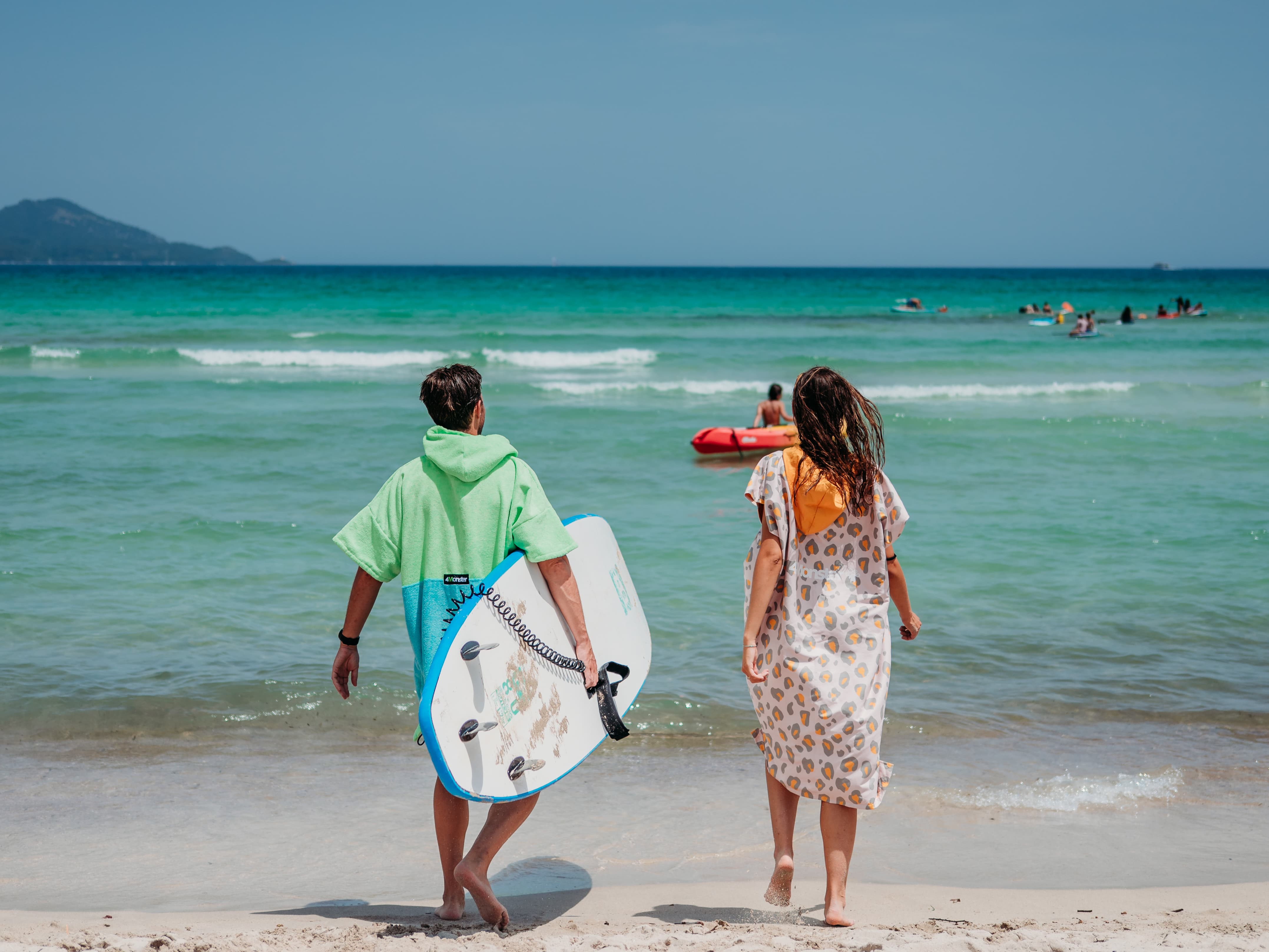 Custom Terry Hooded Beach Poncho Towel Surf Poncho Changing Robe for Adult