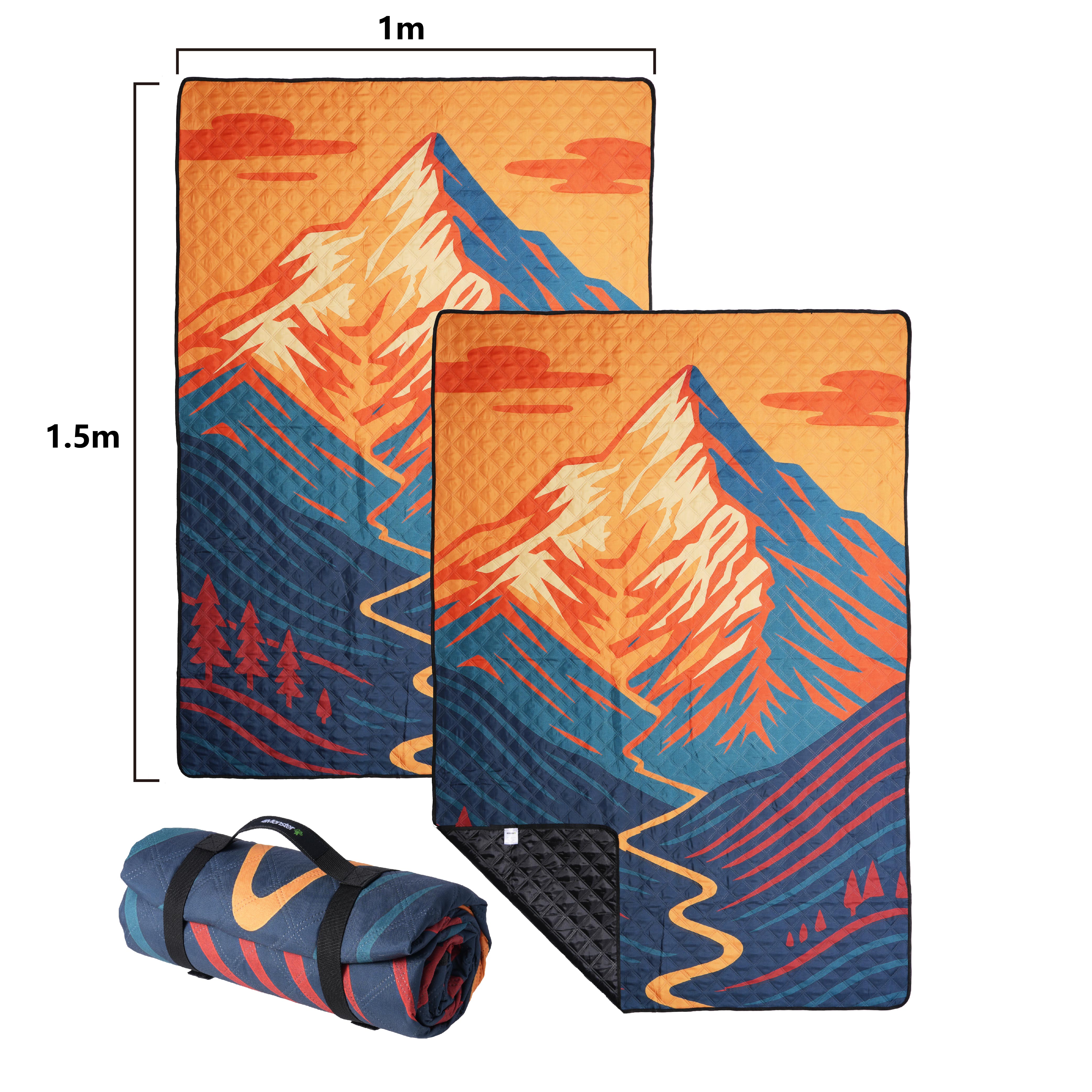 Custom Lightweight Portable Camping Mat Waterproof Hiking And Picnic Blanket Sand-Free for Outdoor Travel