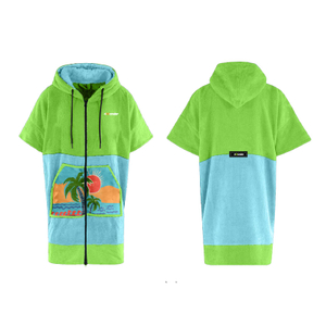 Custom Terry Hooded Beach Poncho Towel Surf Poncho Changing Robe for Adult