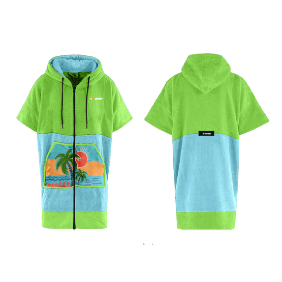 Custom Terry Hooded Beach Poncho Towel Surf Poncho Changing Robe for Adult