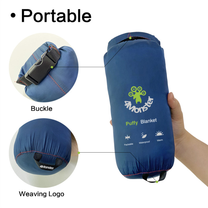 Custom Portable Mini Blanket Outdoor Camping Travel Waterproof Blanket for Children Outdoor Puffy Blanket