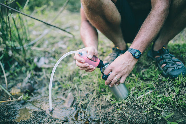 Some filtering methods in outdoor drinking water