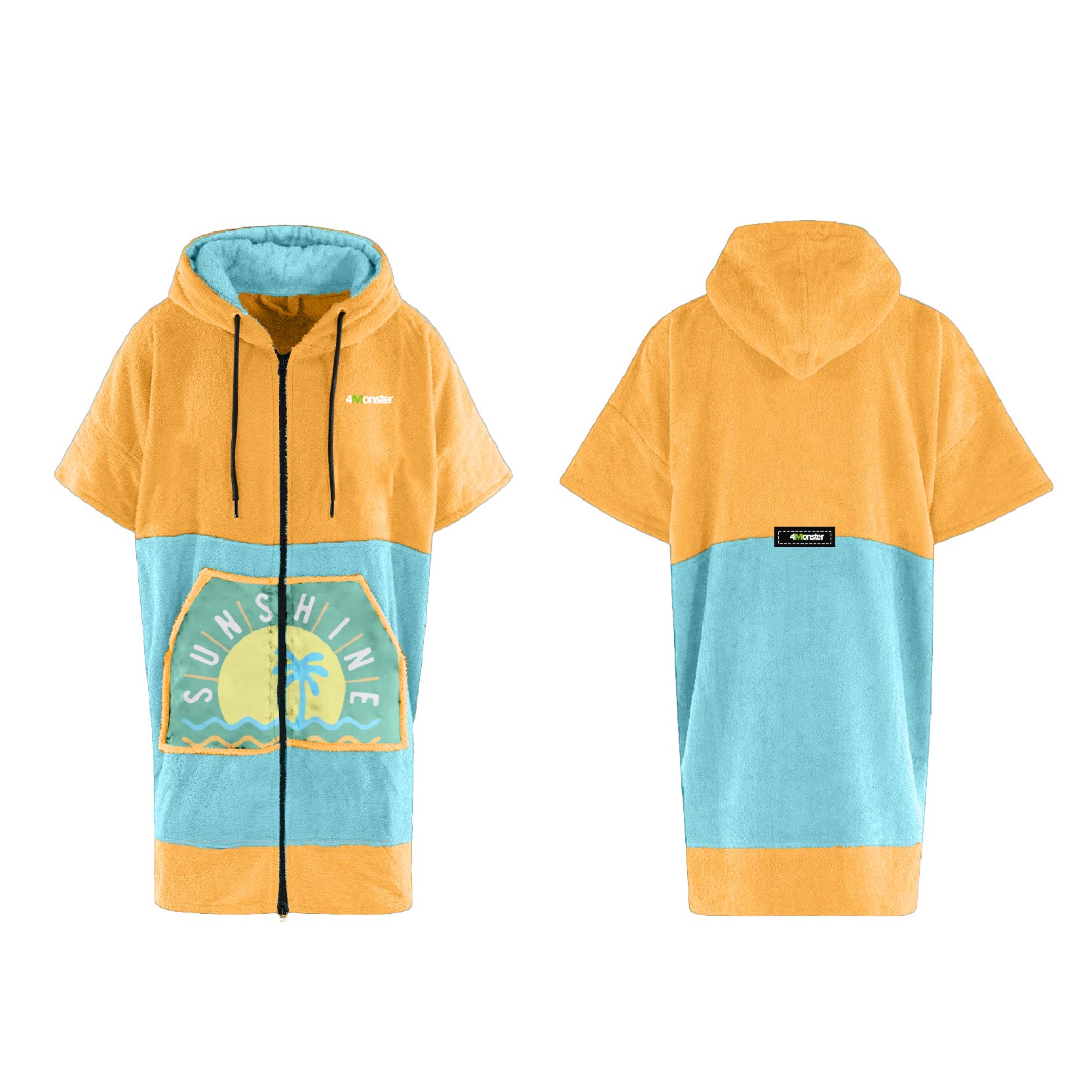 Custom Terry Hooded Beach Poncho Towel Surf Poncho Changing Robe for Adult