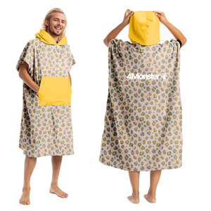 Customized Printing Changing Surf Poncho Swim Robe Quick Dry Microfiber Hooded Beach Towel