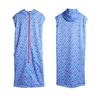 Custom Printed Zipped up Hooded Swimming Beach Changing Robe for Kids Adult