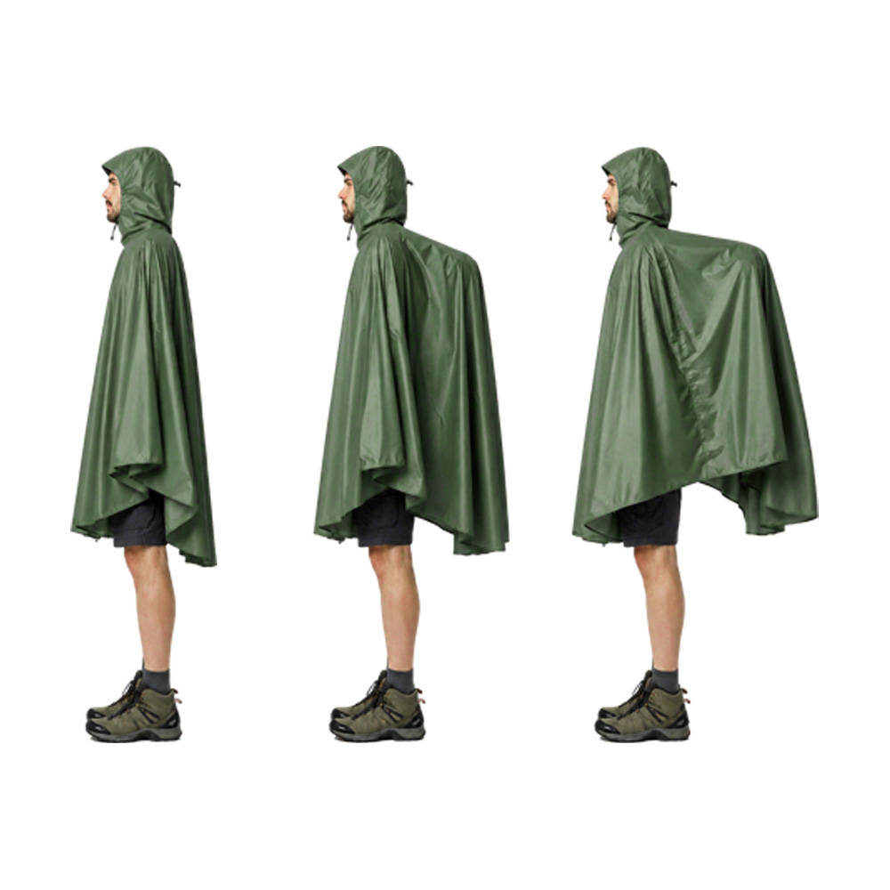 Custom Backpack Rain Poncho Waterproof Hiking Camping Raincoat