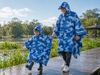 Custom Packable Printed Rain Poncho Lightweight Outdoor Raincoat