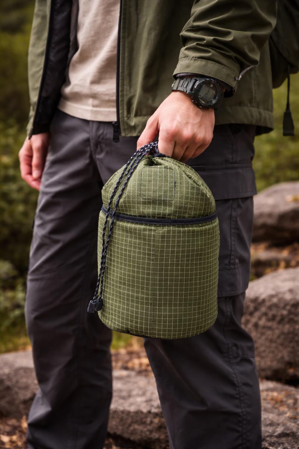OEM Ultralight Travel Tray Organizer Drawstring Camping Storage Bag Manufacturer