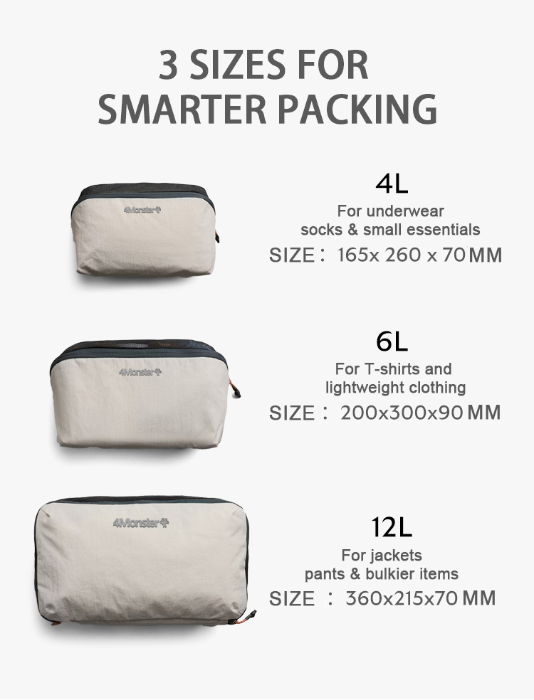 Custom Travel Organizer Packing Cube Set Lightweight Luggage Organizer Bags