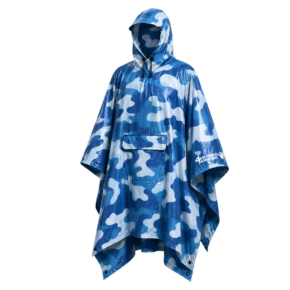 Custom Packable Printed Rain Poncho Lightweight Outdoor Raincoat